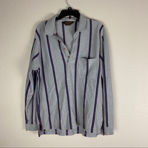 Eddie Bauer Long Sleeve Polo Shirt Size Large - Picture 1 of 7